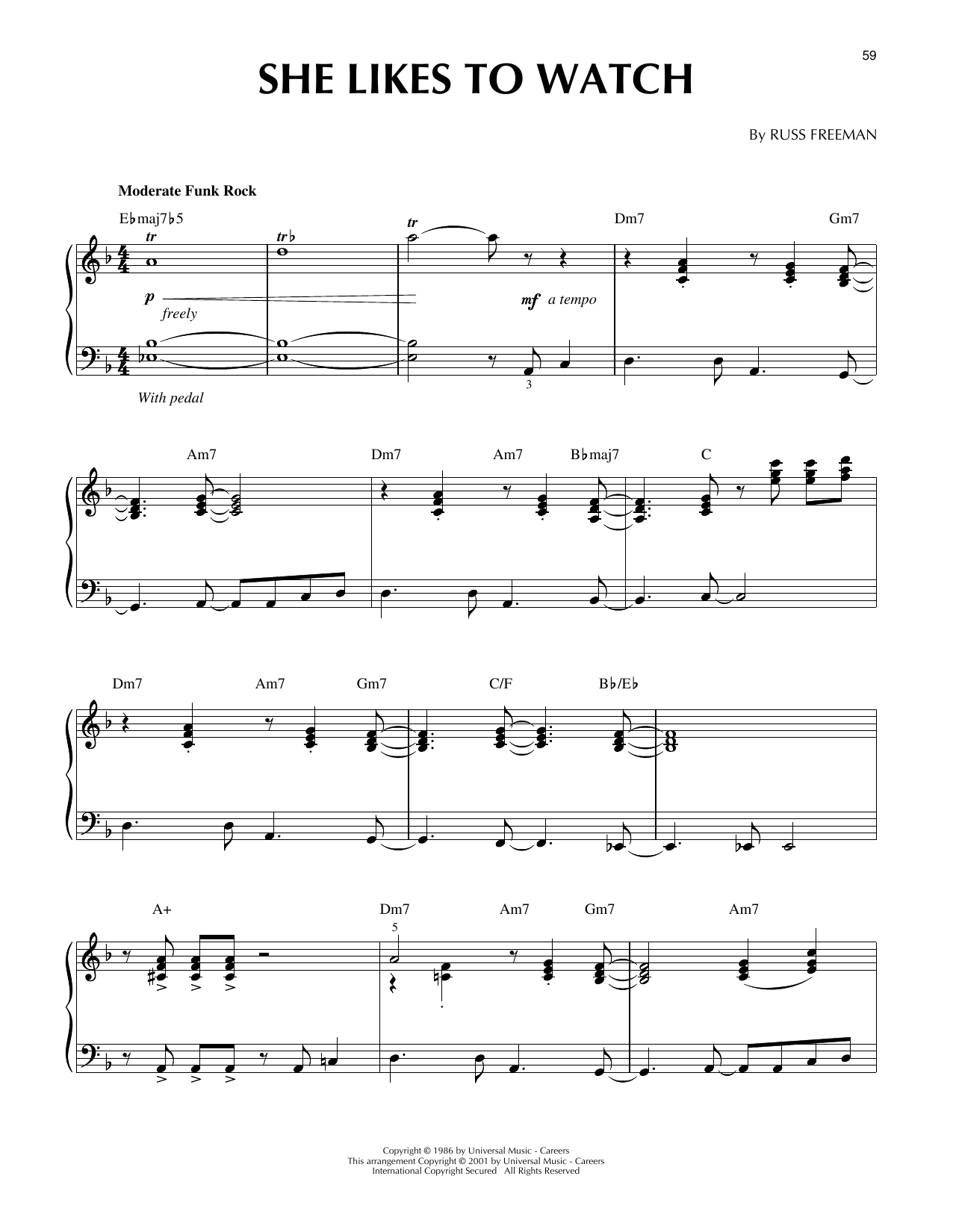 Produktgalerie: Seite 1 von 1 She Likes To Watch (arr. Larry Moore), The Rippingtons, Klavier