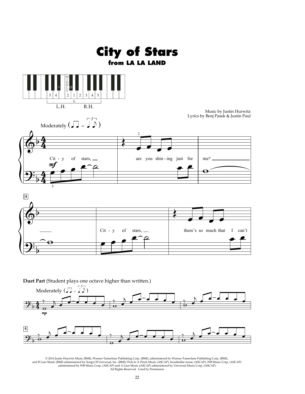 Product gallery: Page 1 of 1 City Of Stars (from La La Land), Justin Hurwitz