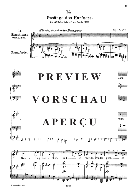 gallery: Gesänge des Harfners D.478-3 , , (Gesang mittel + Klavier)