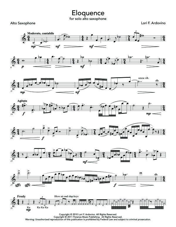 Product gallery: Page 1 of 7 Eloquence, , (alto saxophone solo)