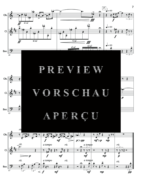 Product gallery: Page 11 of 11 Two Girls and a Boy, , (woodwind trio oboe, clarinet and bassoon)