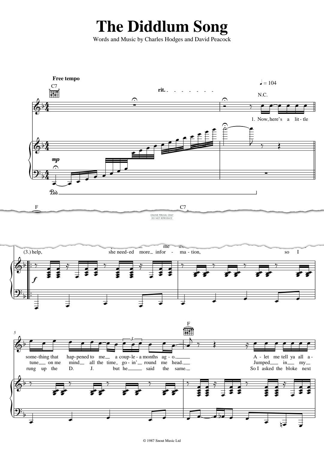 Product gallery: Page 1 of 1 The Diddlum Song, Chas & Dave