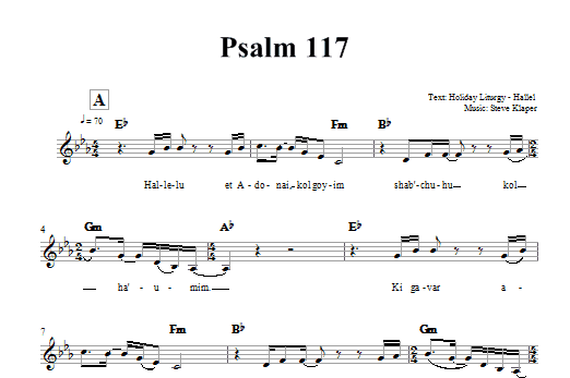 Product gallery: Page 1 of 1 Psalm 117, Steve Klaper