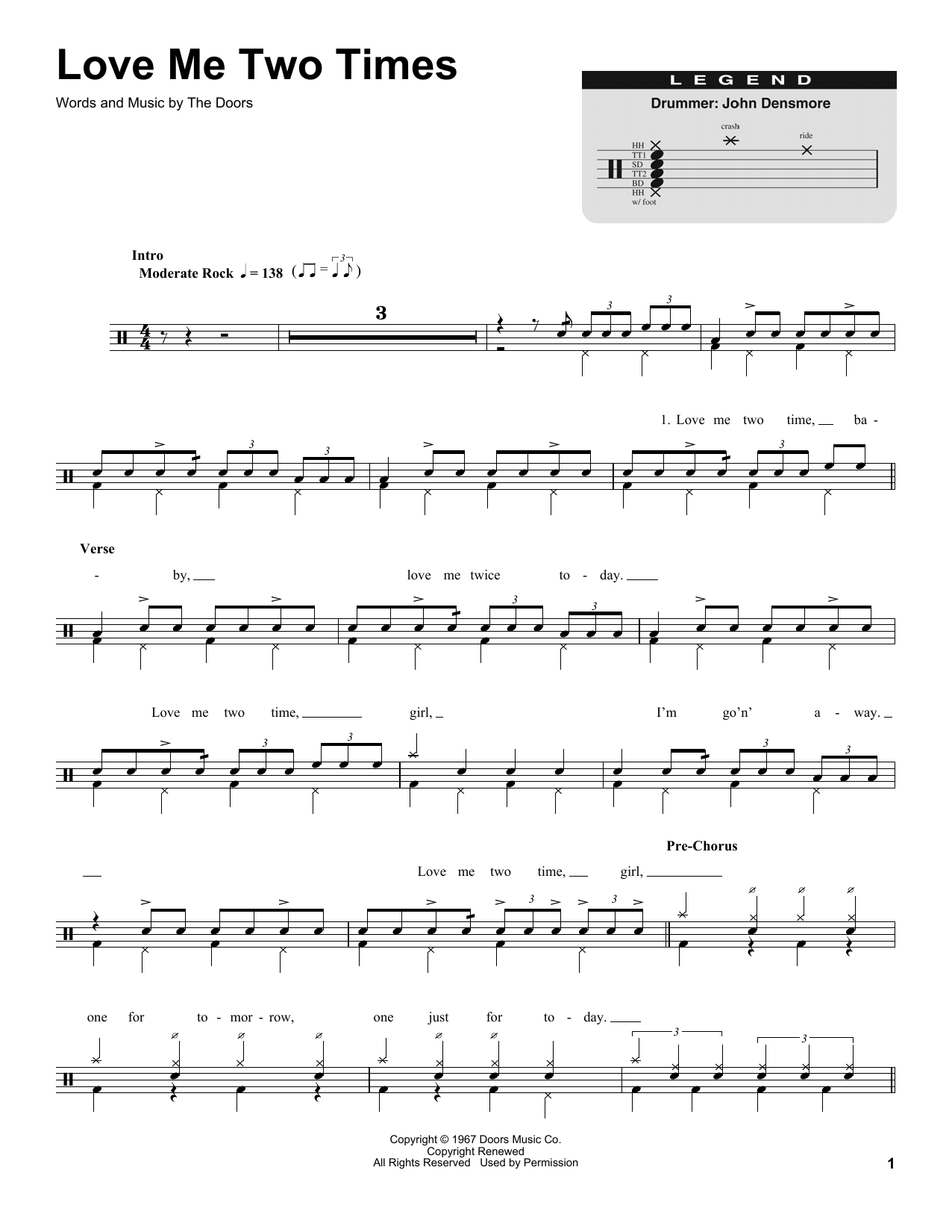 Product gallery: Page 1 of 1 Love Me Two Times, The Doors