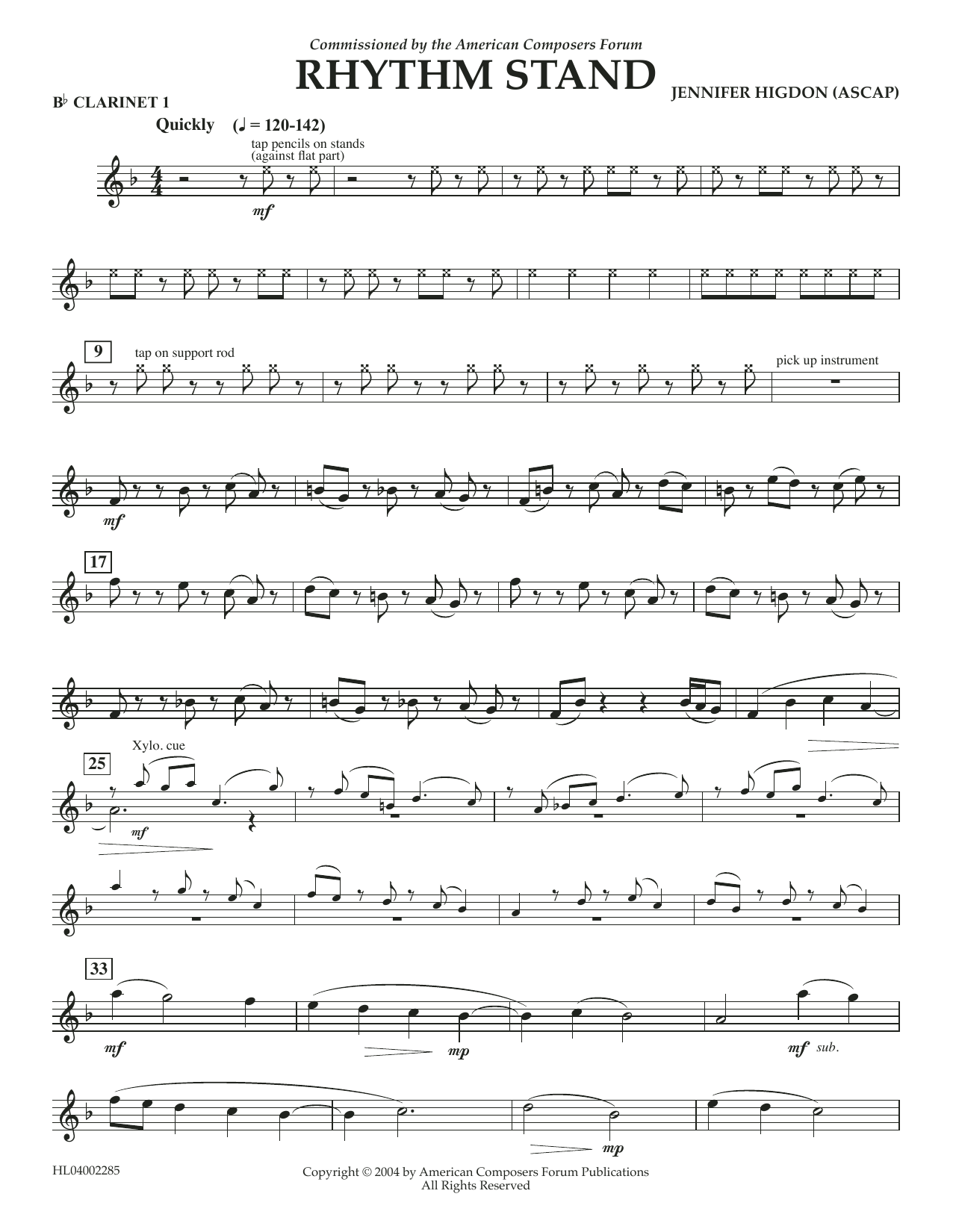 Produktbild zu: Rhythm Stand - Bb Clarinet 1