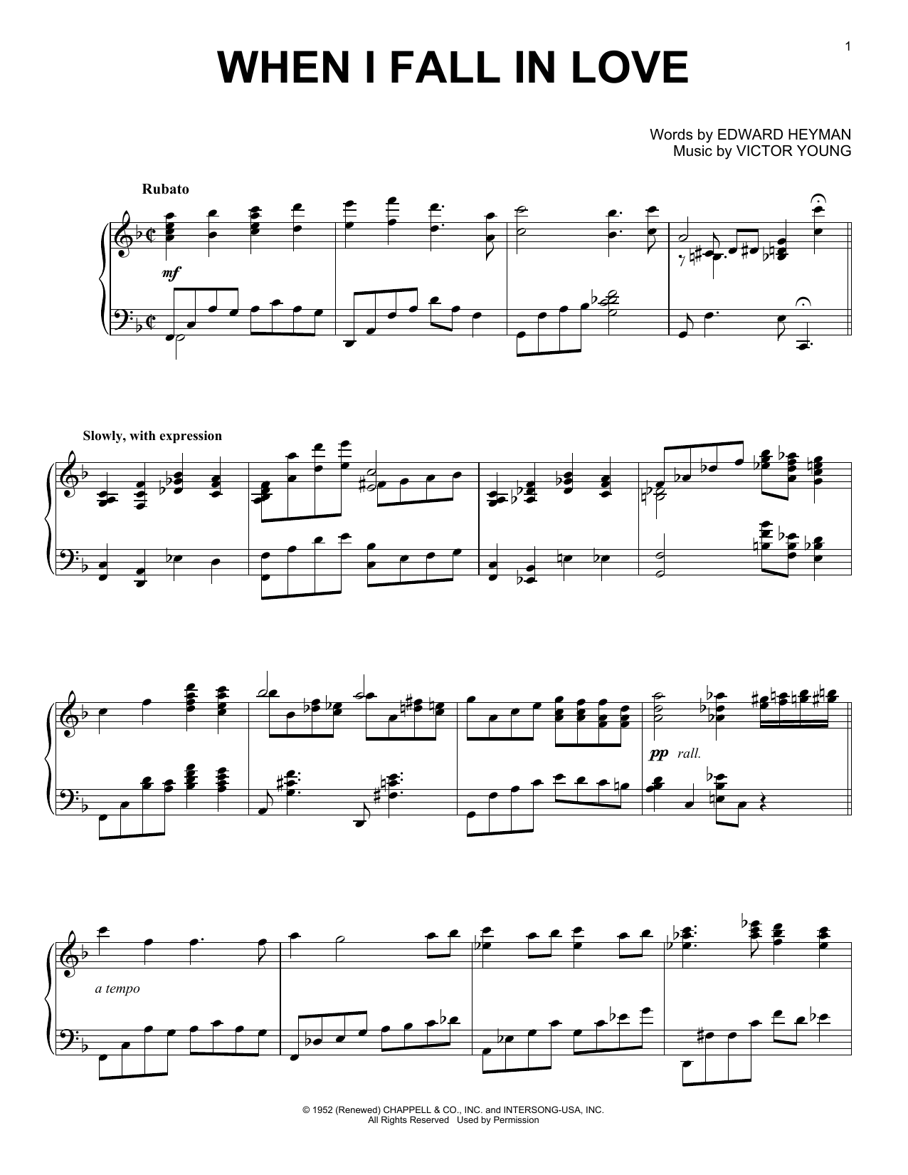 Product picture to: When I Fall In Love [Jazz version] (arr. Brent Edstrom)