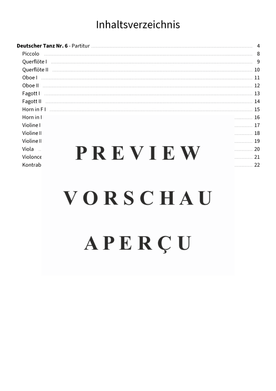Produktgalerie: Seite 5 von 11 Deutscher Tanz Nr. 6, , Jugendkammerorchester