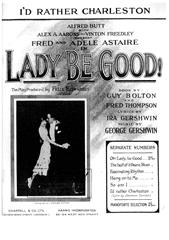 cover: I'd Rather Charleston, George Gershwin