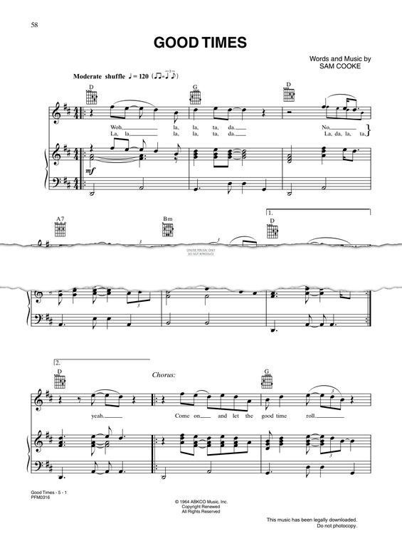 Produktgalerie: Seite 1 von 1 Good Times, Sam Cooke, Gesang, Gitarre, Klavier