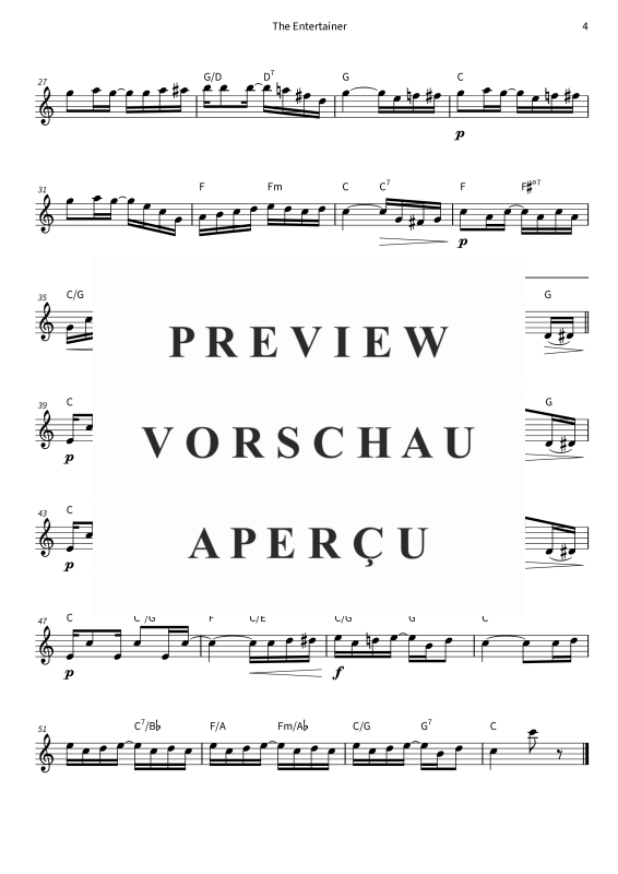 gallery: The Entertainer - A Ragtime Two Step, , Querflöte