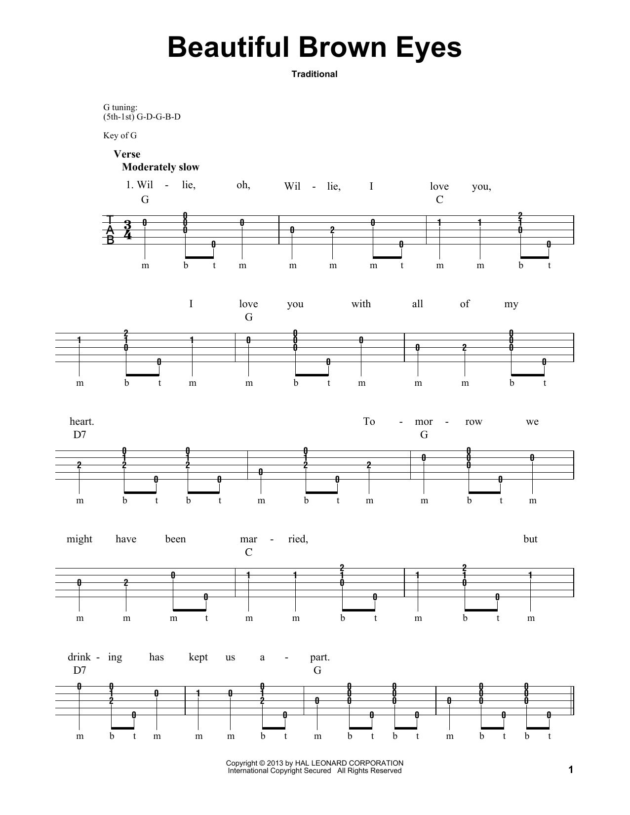 Produktgalerie: Seite 1 von 1 Beautiful Brown Eyes, Traditional, Banjo