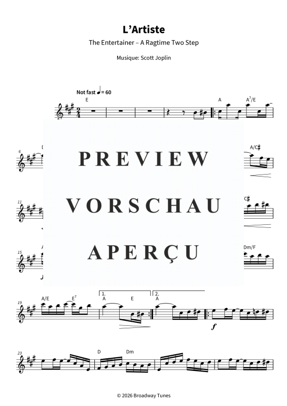 gallery: L´Artiste - The Entertainer - A Ragtime Two Step, , Altsaxophon in Es