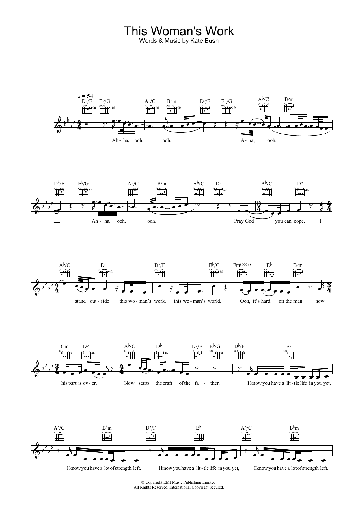 Produktbild zu: This Woman's Work (from She's Having A Baby)