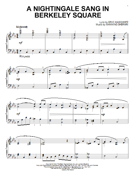 Product picture to: A Nightingale Sang In Berkeley Square