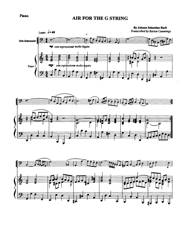 Produktbild zu: Air for the G String (Solo)Johann Sebastian Bach