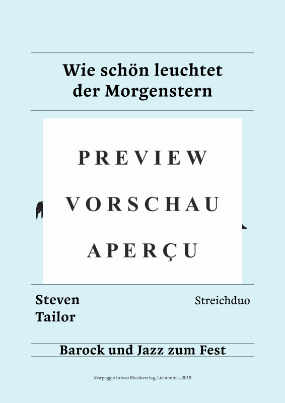 Produktgalerie: Seite 2 von 9 Wie schön leuchtet der Morgenstern - aus dem Album Barock und Jazz zum Fest, , Streicher Duett für Violine und Viola