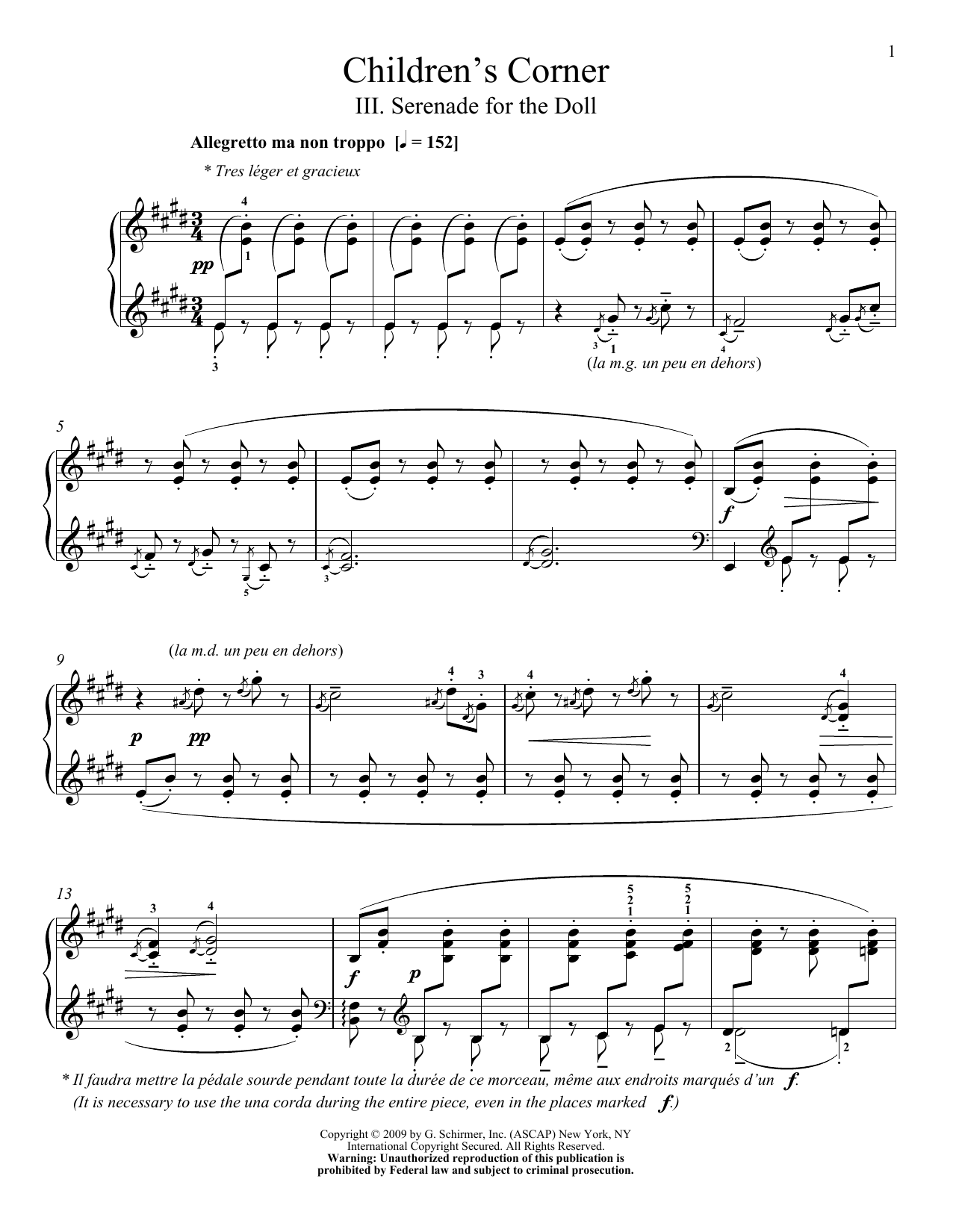 Product gallery: Page 1 of 1 Serenade For The Doll, Claude Debussy