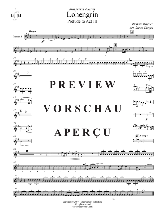 gallery: Lohengrin - Prelude (3.Akt) , , (Trompeten Ensemble)