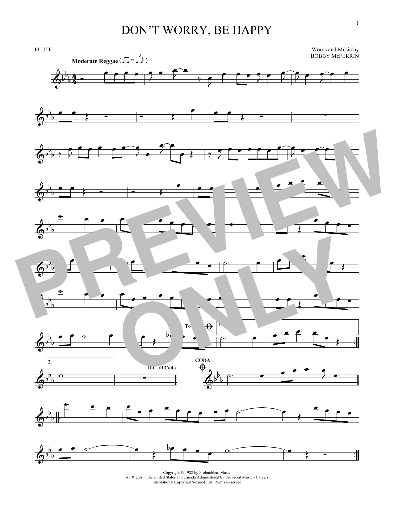 Product gallery: Page 1 of 1 Don't Worry, Be Happy, Bobby McFerrin