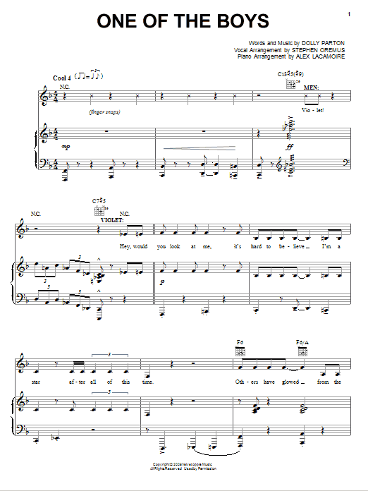 Produktbild zu: One Of The Boys (from 9 to 5: The Musical)