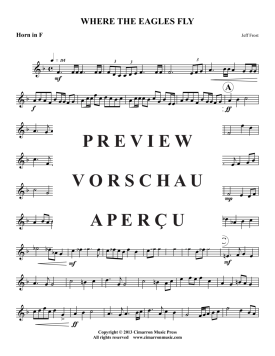Produktgalerie: Seite 10 von 15 Where the Eagles Fly , , (Blechbläser-Quintett)
