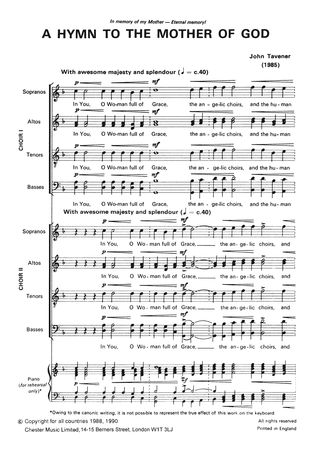 Produktbild zu: Two Hymns To The Mother Of God