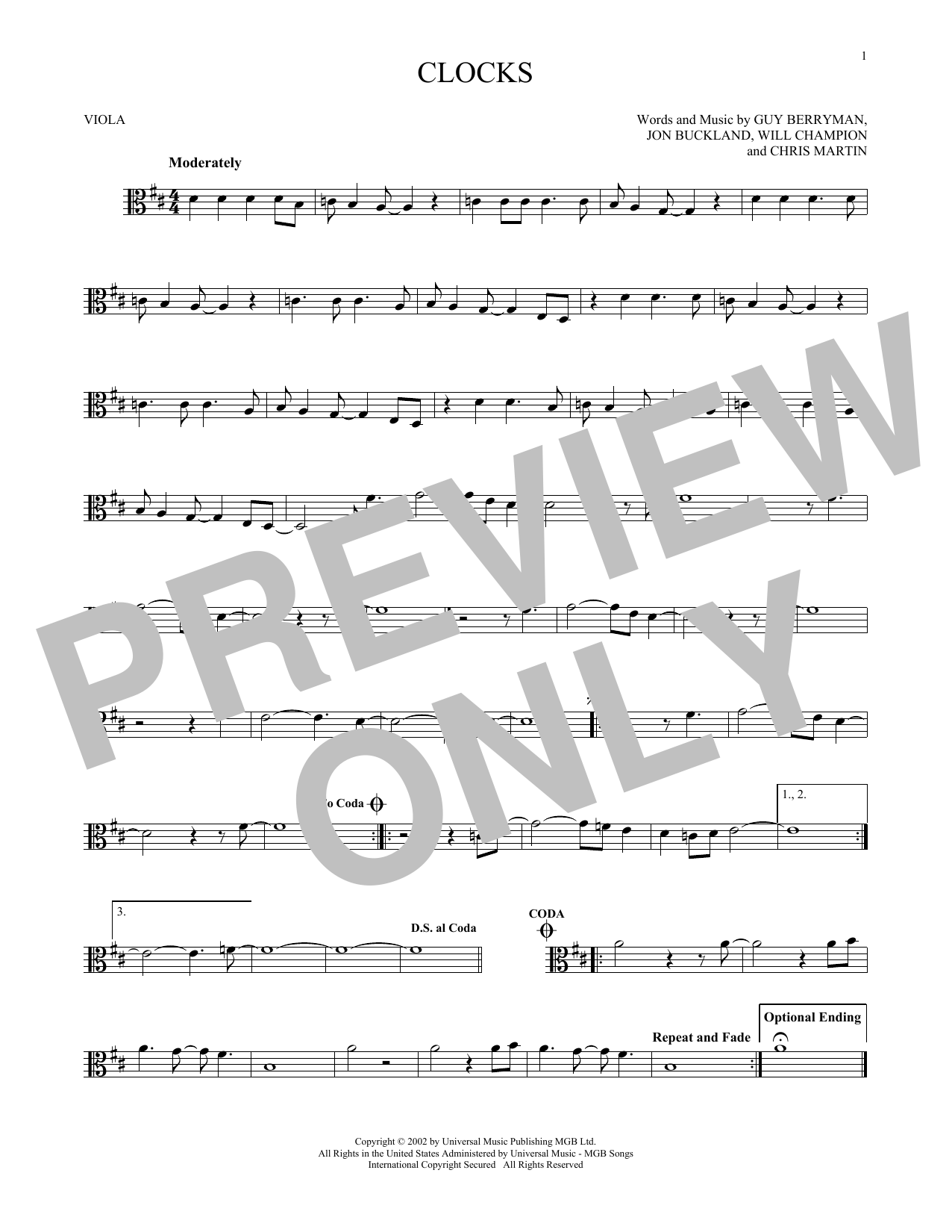 Produktbild zu:  Clocks - Coldplay