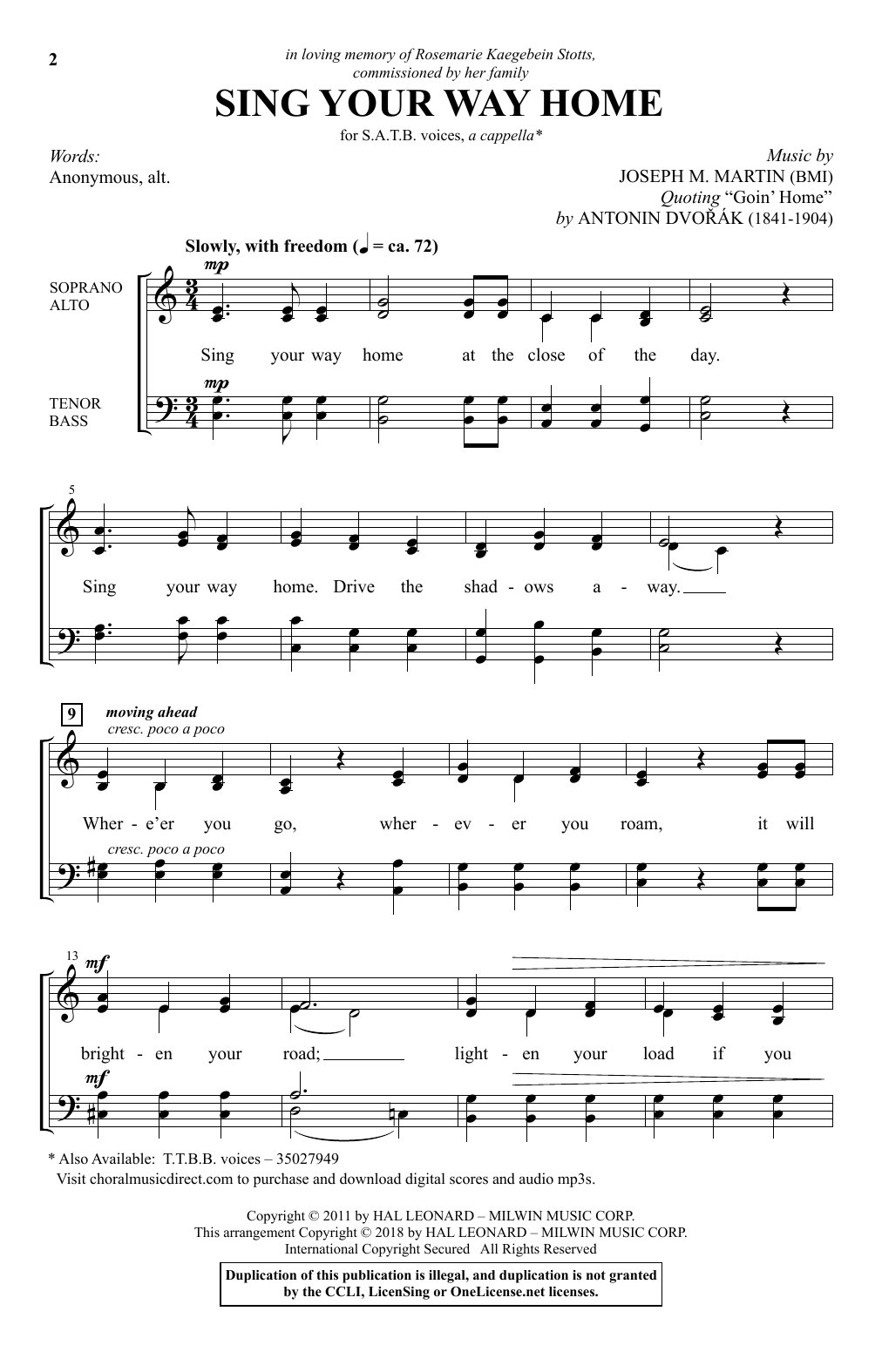 Produktbild zu: Sing Your Way Home