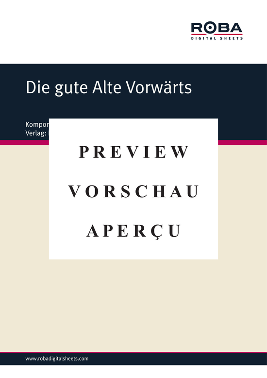 Product gallery: Page 2 of 3 Die gute Alte Vorwärts , , (Piano solo with underlaid text)