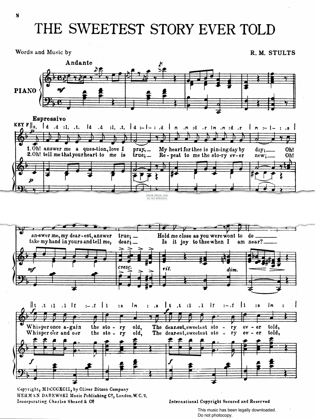 gallery: The Sweetest Story Ever Told, R.M. Stults, Gesang, Klavier