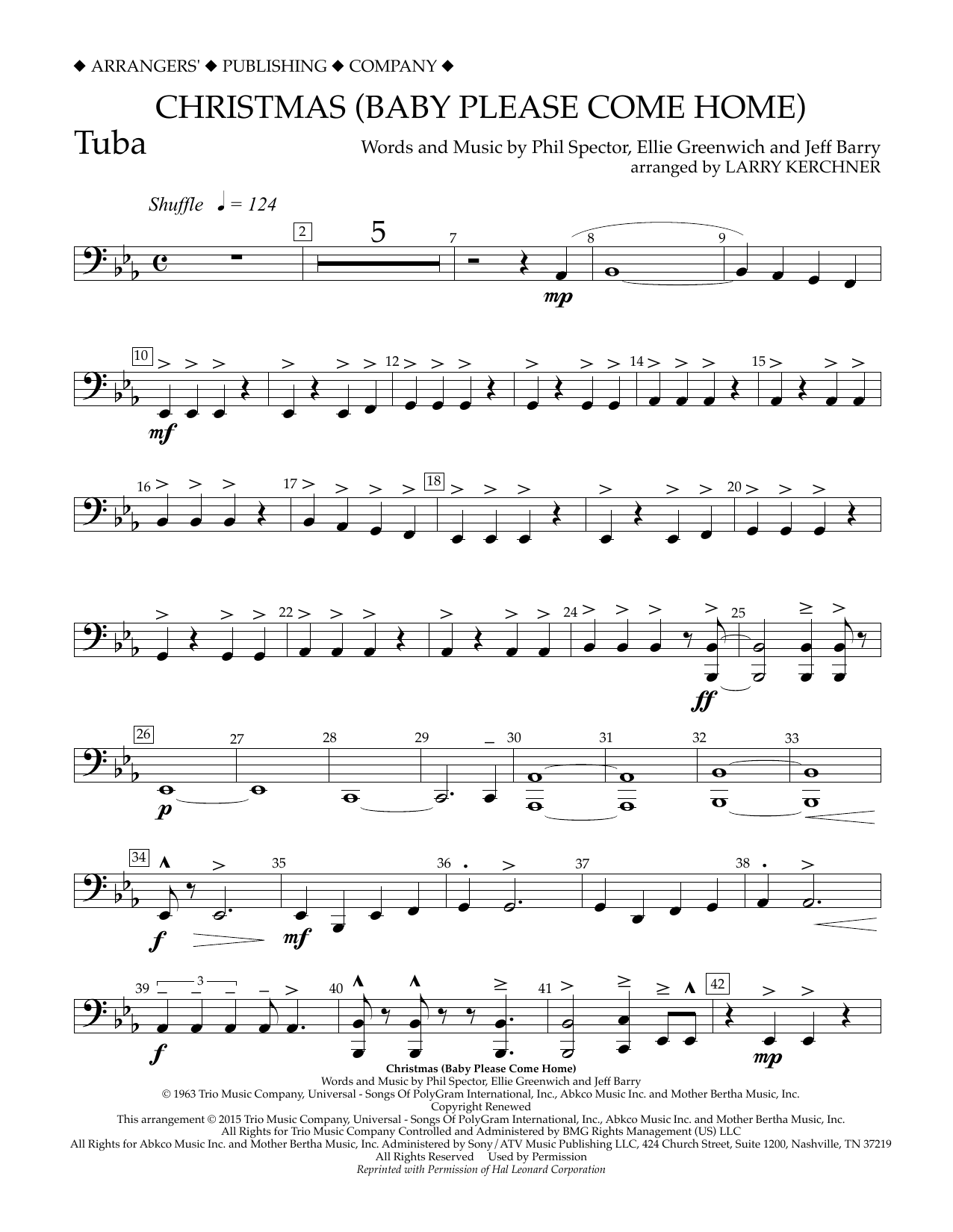 Product gallery: Page 1 of 1 Christmas (Baby Please Come Home) - Tuba, Larry Kerchner
