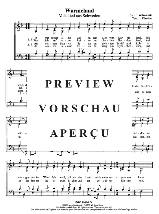 Product picture to: Wärmeland  Volkslied aus Schweden