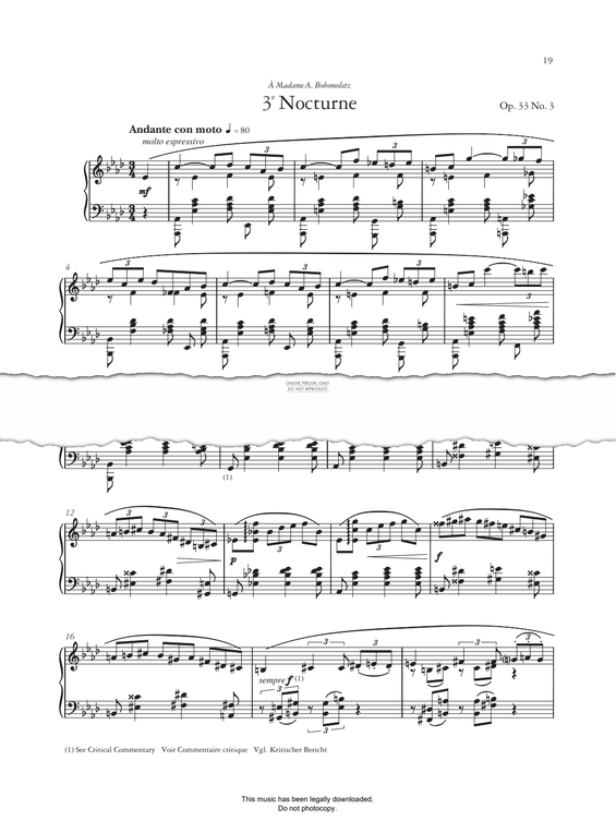 Product picture to: Nocturne No.3, Op.33, No.3