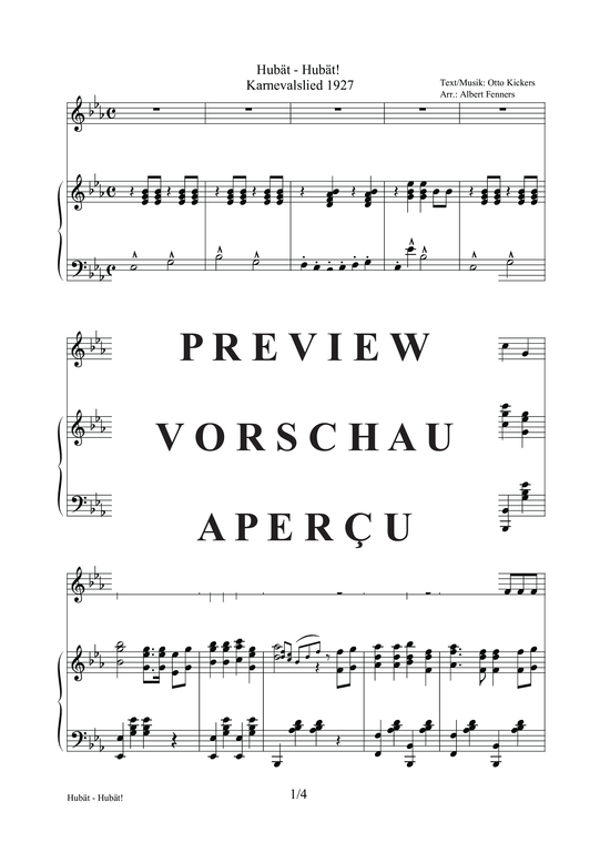 gallery: Hubät – Hubät! , , (Klavier + Stimme in C)