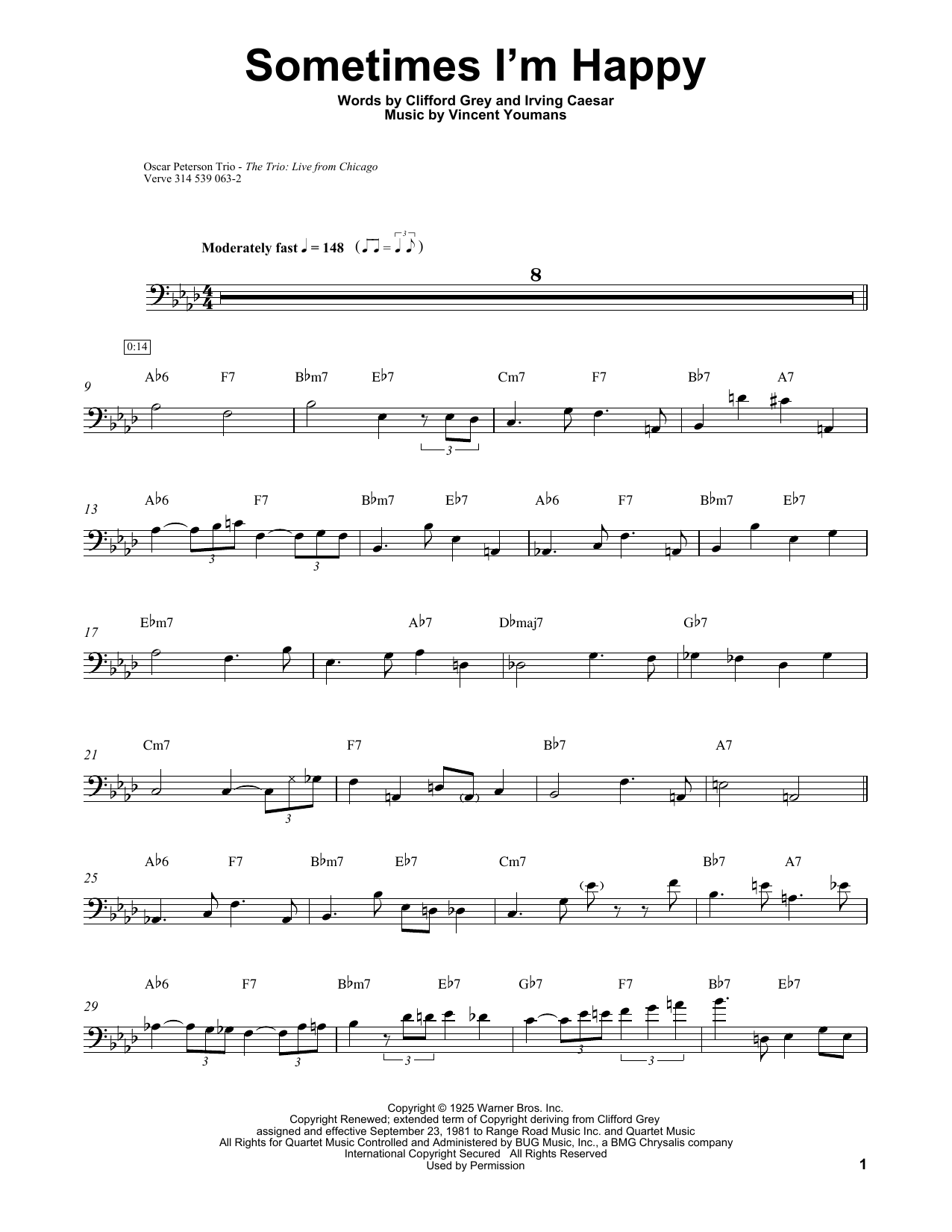 Produktgalerie: Seite 1 von 1 Sometimes I'm Happy, Ray Brown, Kontrabass
