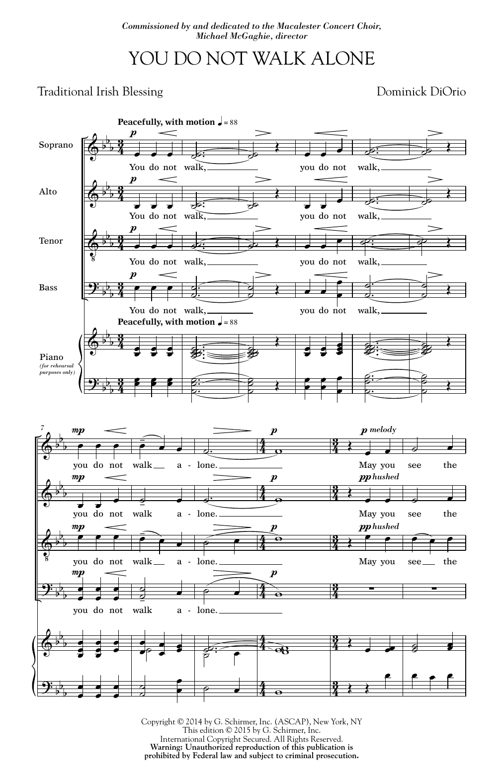 Produktgalerie: Seite 1 von 1 You Do Not Walk Alone, Dominick DiOrio, Chor