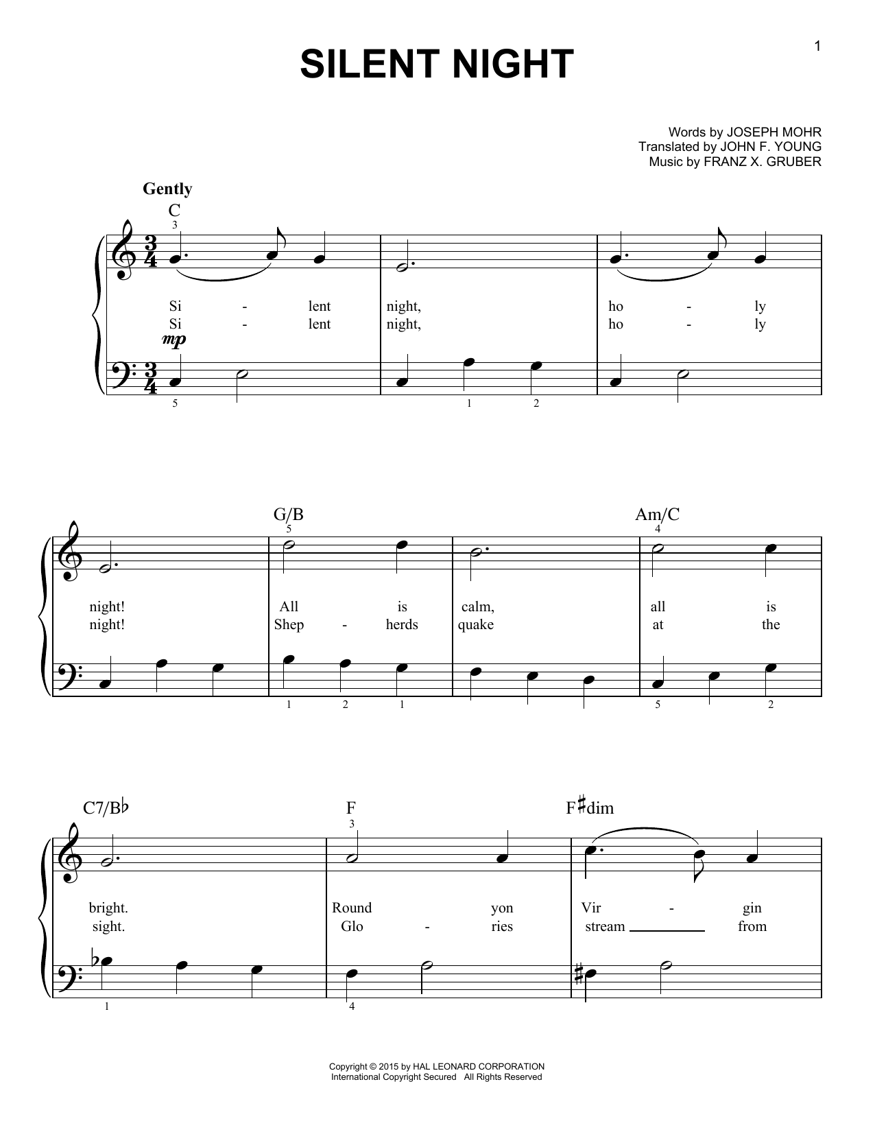 Produktgalerie: Seite 1 von 1 Silent Night, Franz X. Gruber, Klavier