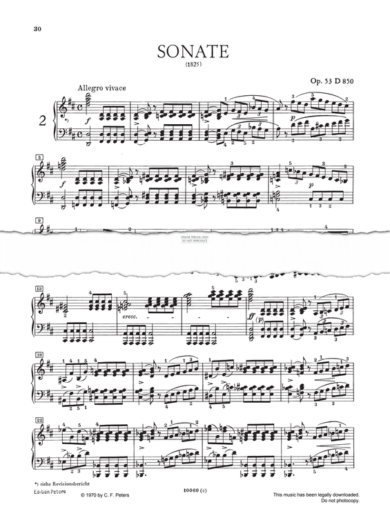 Produktgalerie: Seite 1 von 1 Piano Sonata Op. 53 D850, Franz Schubert, Klavier
