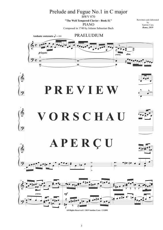 Product gallery: Page 4 of 11 The Well Tempered Clavier Book II - 24 Preludes and Fugues, , Solo Piano