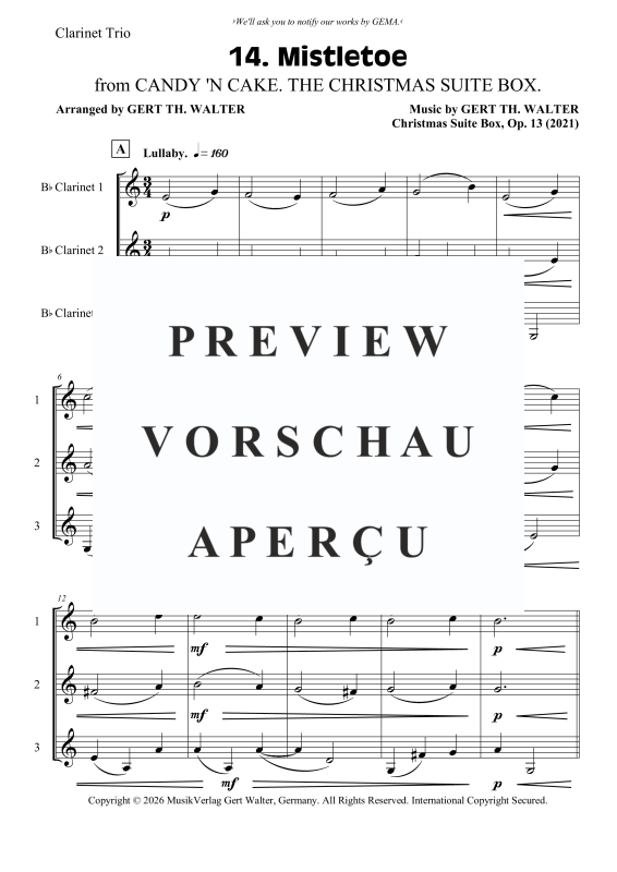 Produktgalerie: Seite 2 von 6 Mistletoe, , Klarinetten Trio