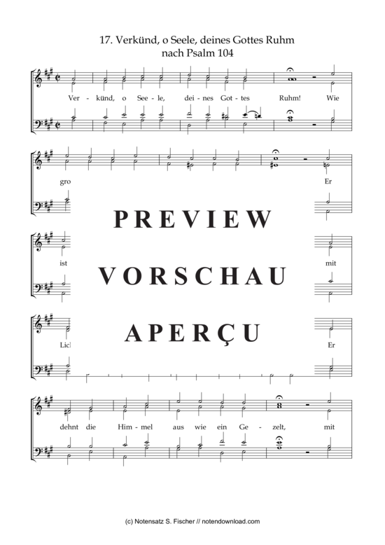 Product gallery: Page 2 of 4 Verkünd, o Seele, deines Gottes Ruhm , , (mixed choir)