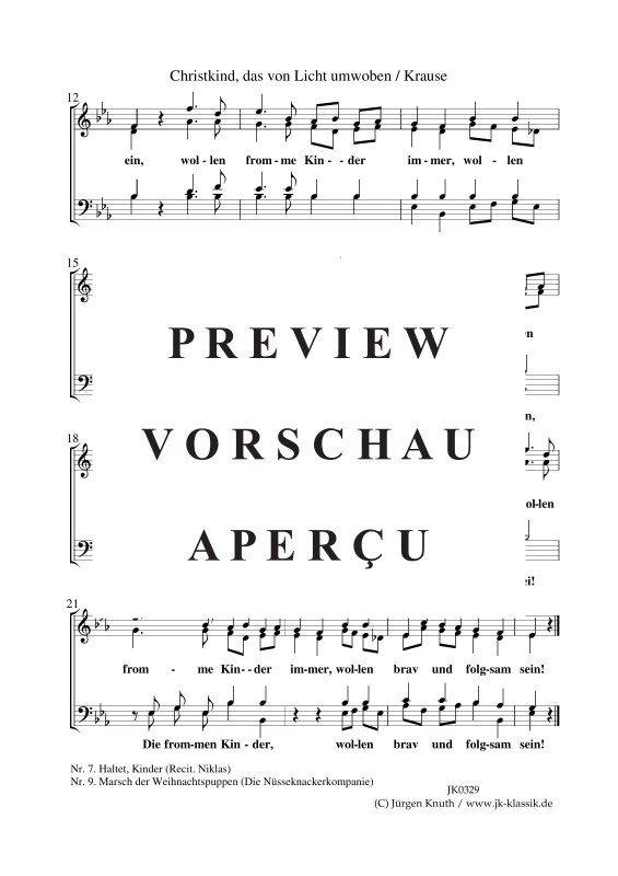 Produktgalerie: Seite 3 von 3 Die Fahrt zum Christkind, 8. Christkind, das von Licht umwoben, , Gemischter Chor