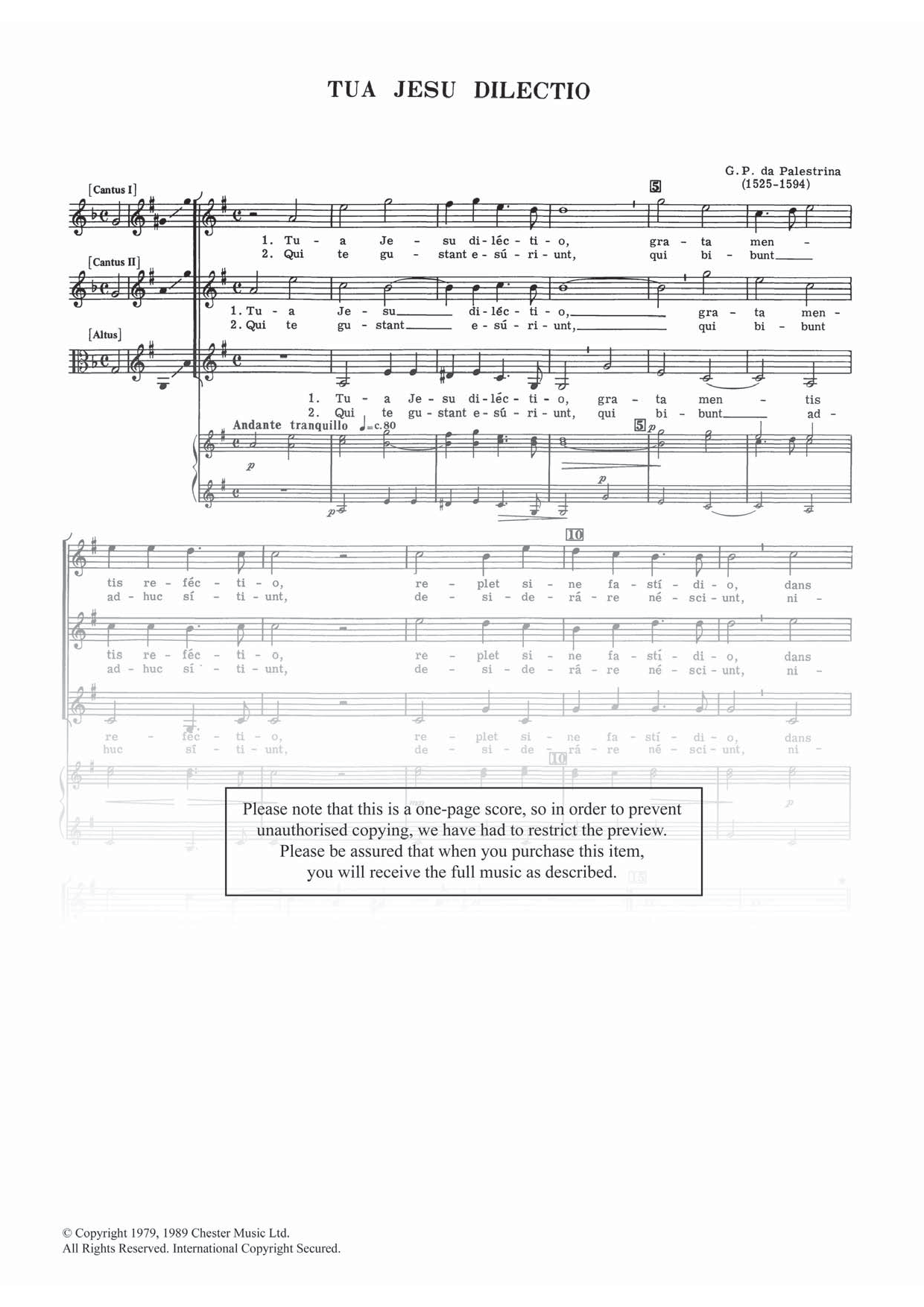 Product picture to: Tua Jesu Dilectio