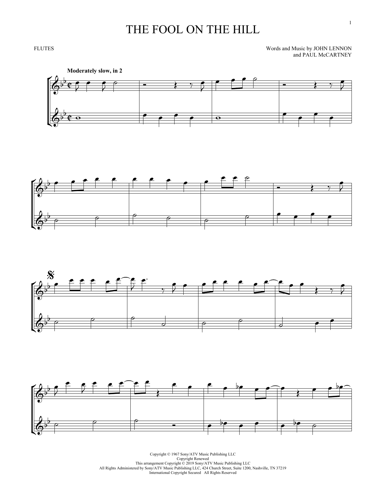 Product gallery: Page 1 of 1 The Fool On The Hill, The Beatles