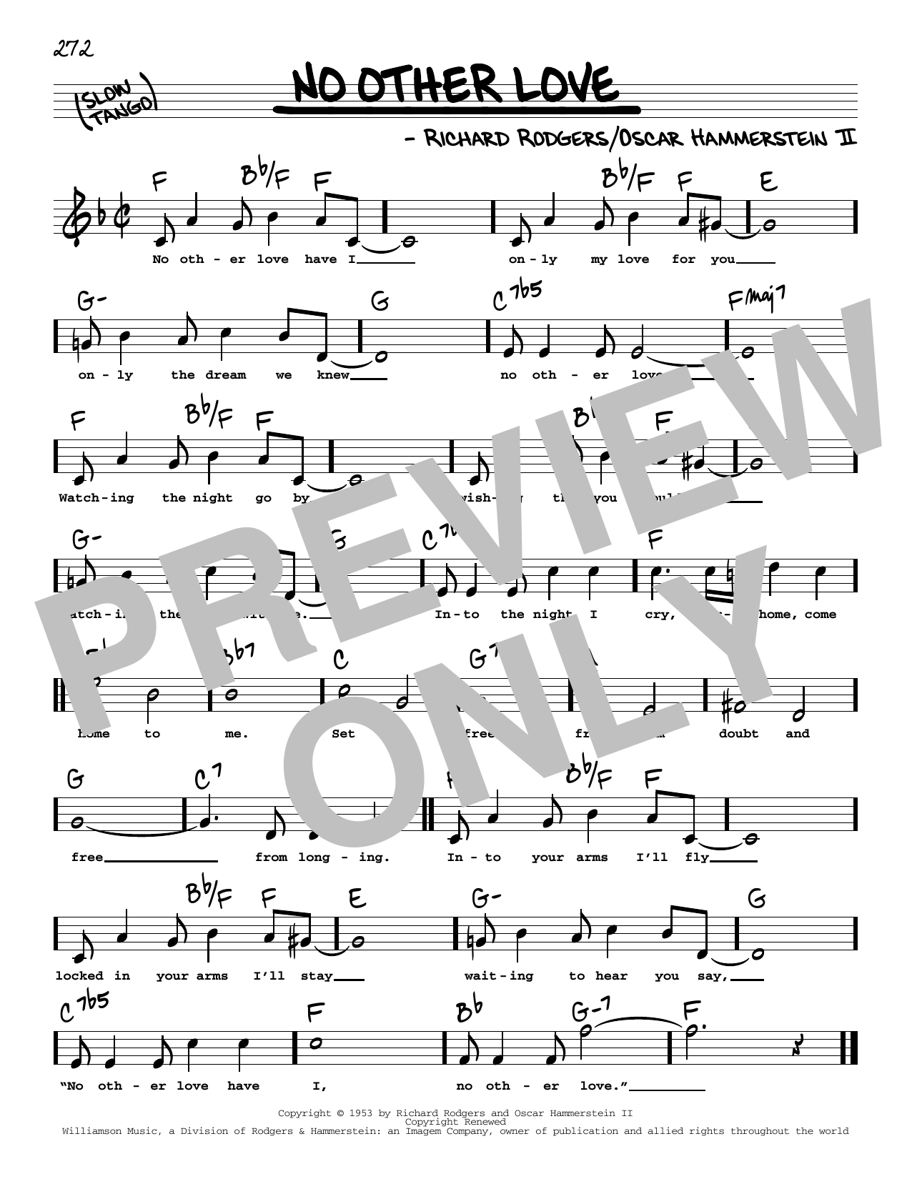 Produktbild zu: No Other Love (High Voice) (from Me And Juliet)