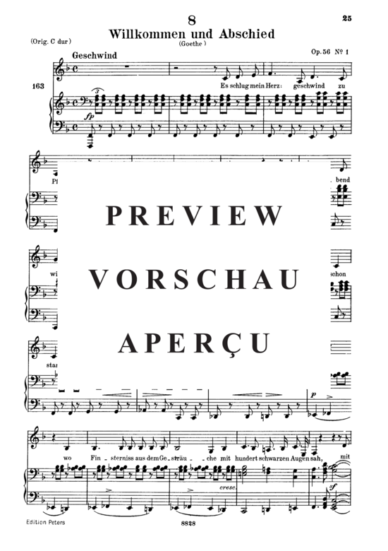 gallery: Willkomen und Abschied D.767 , , (Gesang tief + Klavier)