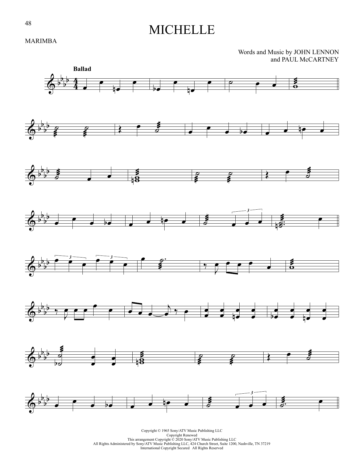 Produktgalerie: Seite 1 von 1 Michelle, The Beatles, Marimba