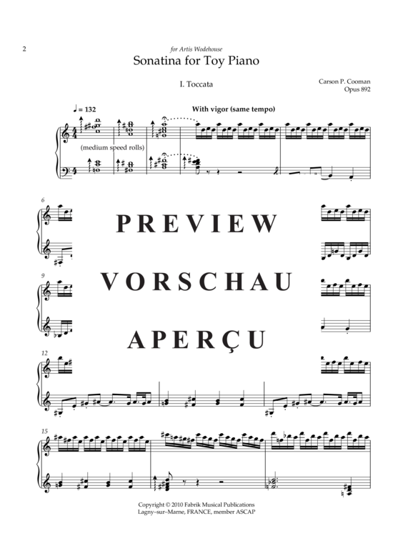 Product gallery: Page 3 of 8 Sonatina for Toy Piano , , Piano Solo