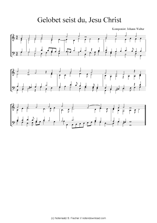 Produktbild zu: Gelobet seist du, Jesu Christ Johann Walter