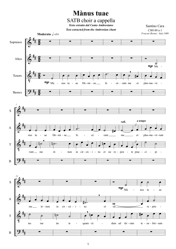 Produktbild zu: Mànus tùaeSantino Cara